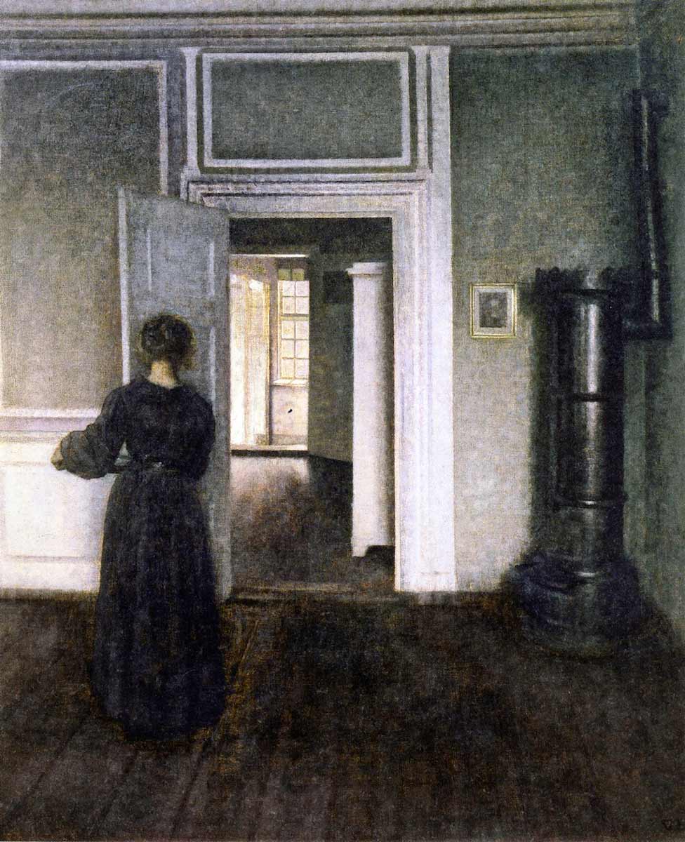 Reprodu es De Pinturas Interior Com Fog o 1909 Por Vilhelm 
